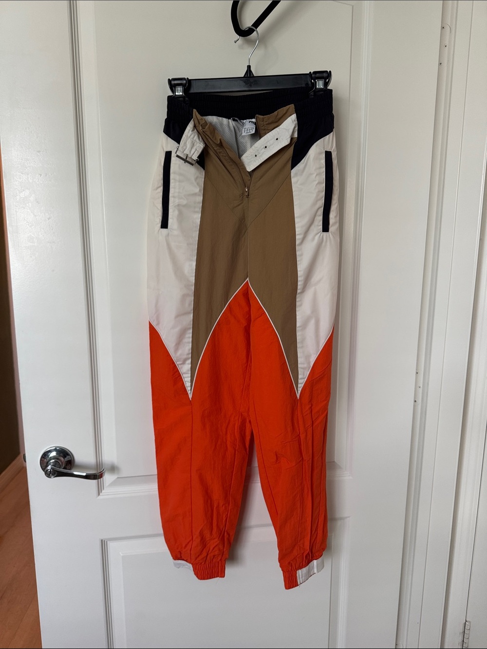 adidas Colorblock Jumpsuit in Orange, Brown & White